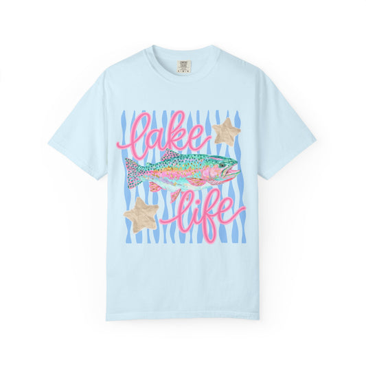 Lake Life T-Shirt — Colorful Trout & Starfish Graphic Tee