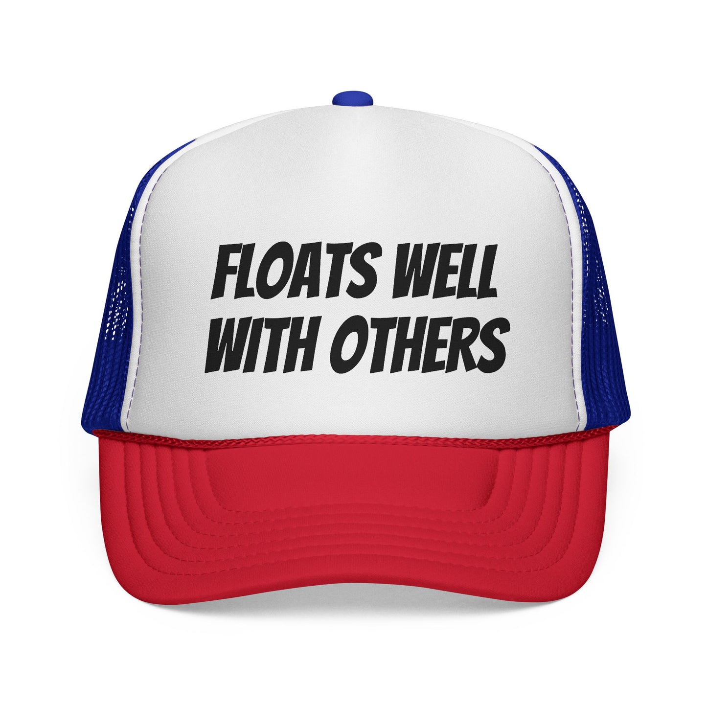 Floats Well With Others Trucker Cap | Funny Boating Hat, Lake Life Mesh Cap