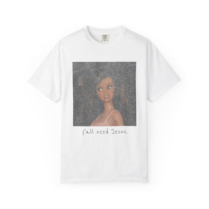 T-Shirt — 'Y'all Need Jesus' Vintage Portrait Graphic Tee