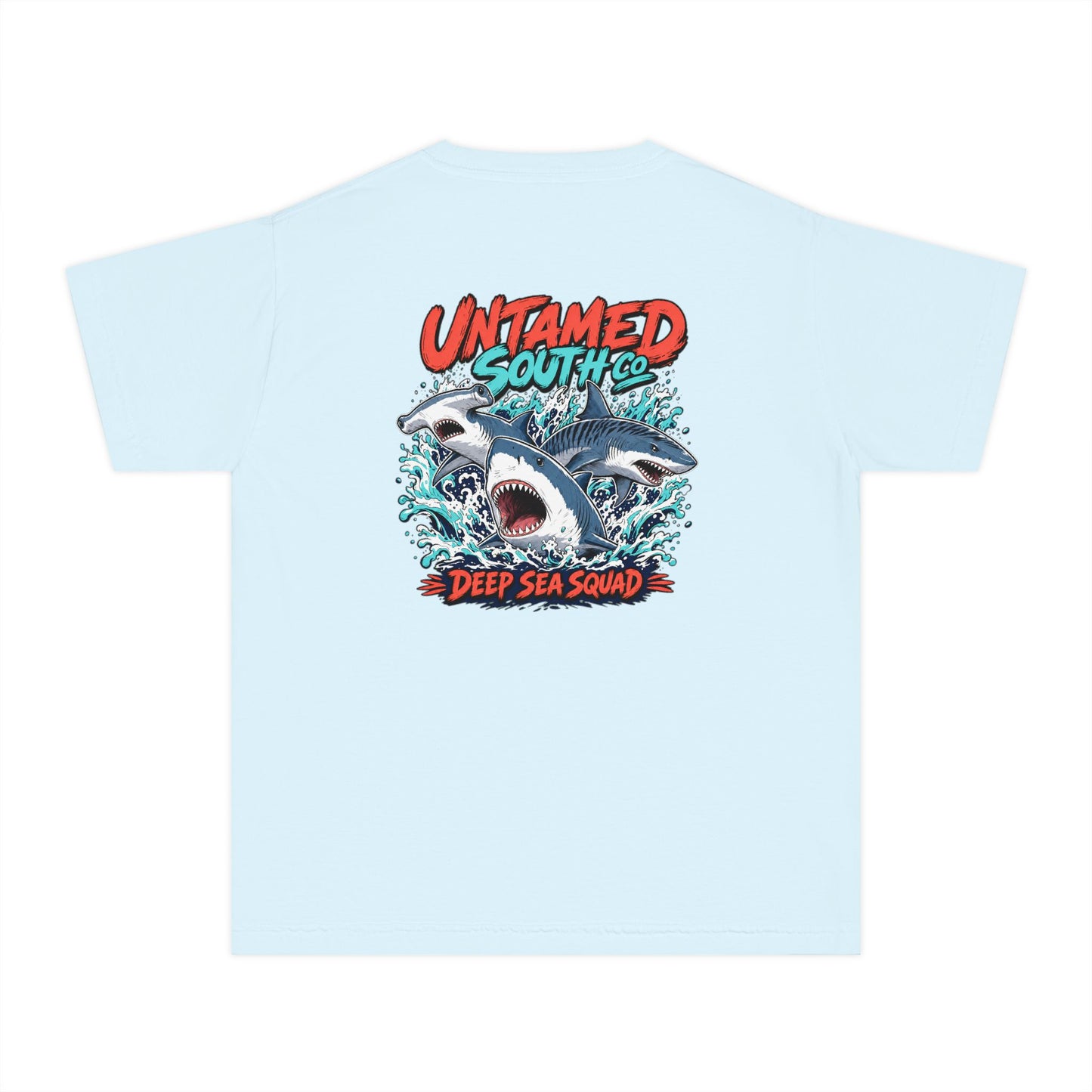 Youth Shark Graphic Tee – "Untamed South Co. Deep Sea Squad"