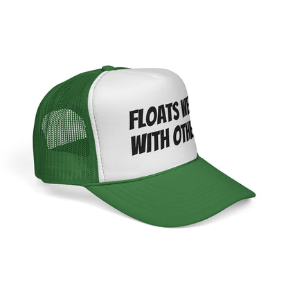 Floats Well With Others Trucker Cap | Funny Boating Hat, Lake Life Mesh Cap