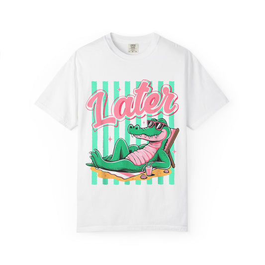 Later Alligator T-Shirt — Relaxed Lounge Graphic Tee