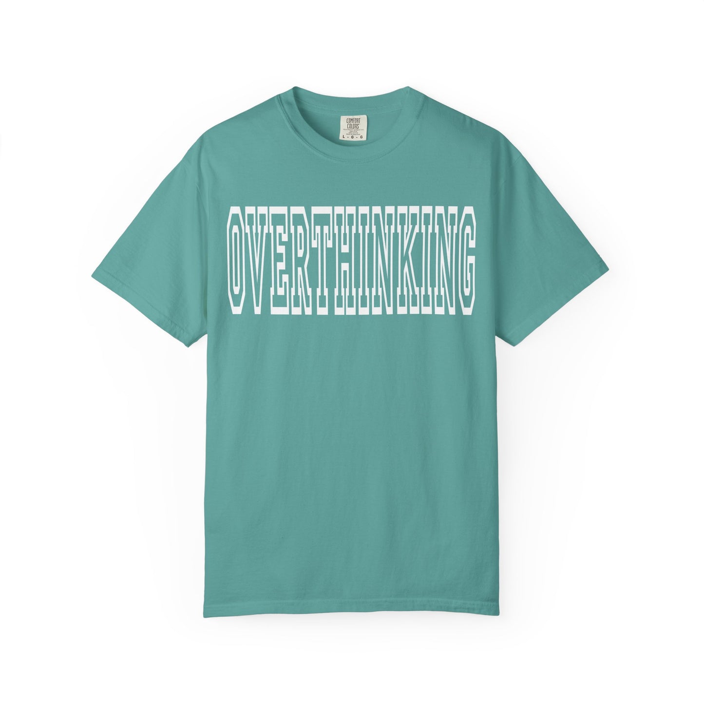 Overthinking Retro Outline Typography T-Shirt | Garment-Dyed Vintage Tee