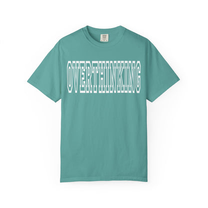 Overthinking Retro Outline Typography T-Shirt | Garment-Dyed Vintage Tee
