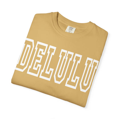 DELULU collegiate text T-Shirt | Womens T-shirt | Mens T-Shirt | Unisex Shirt | Gift