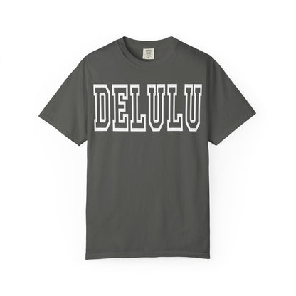 DELULU collegiate text T-Shirt | Womens T-shirt | Mens T-Shirt | Unisex Shirt | Gift