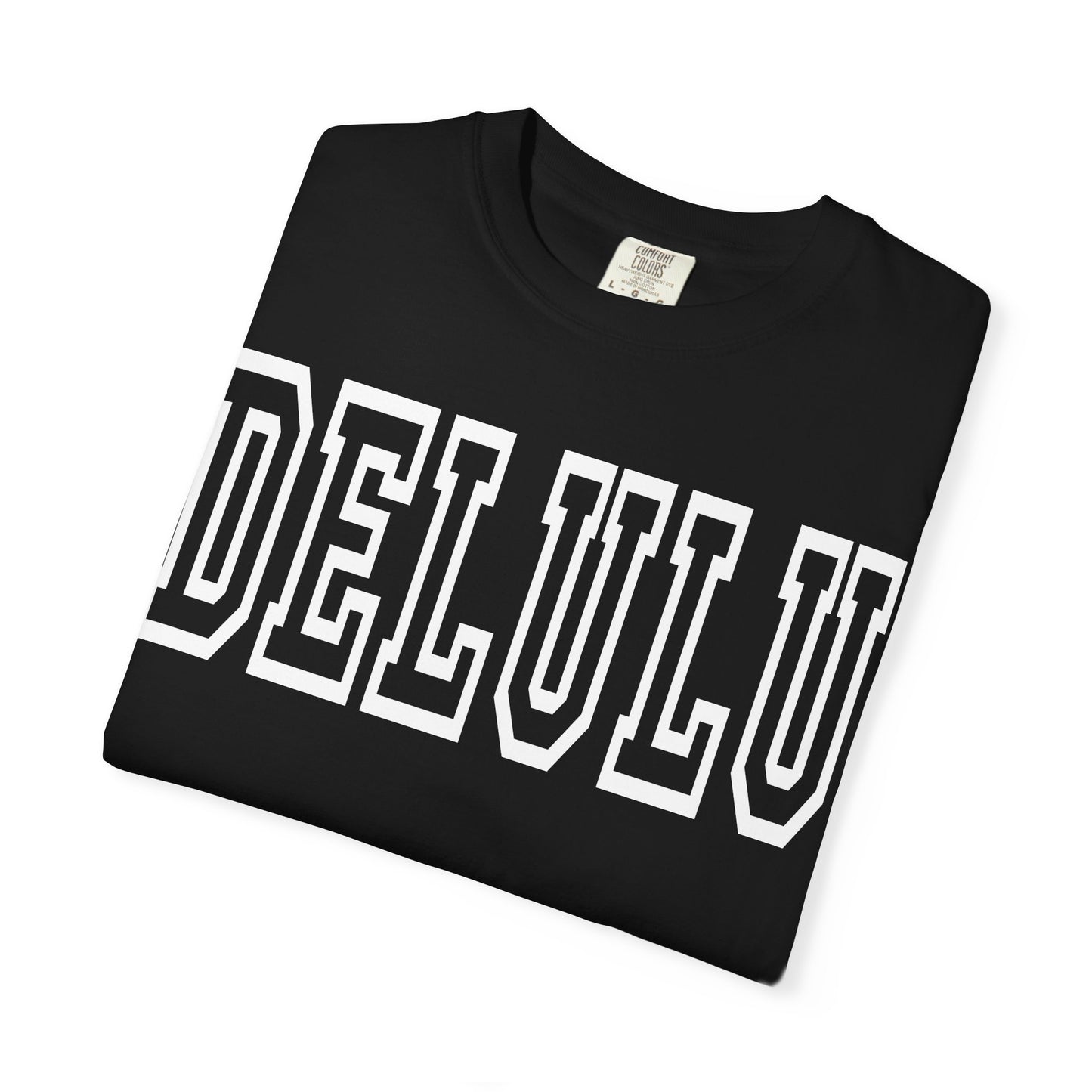 DELULU collegiate text T-Shirt | Womens T-shirt | Mens T-Shirt | Unisex Shirt | Gift