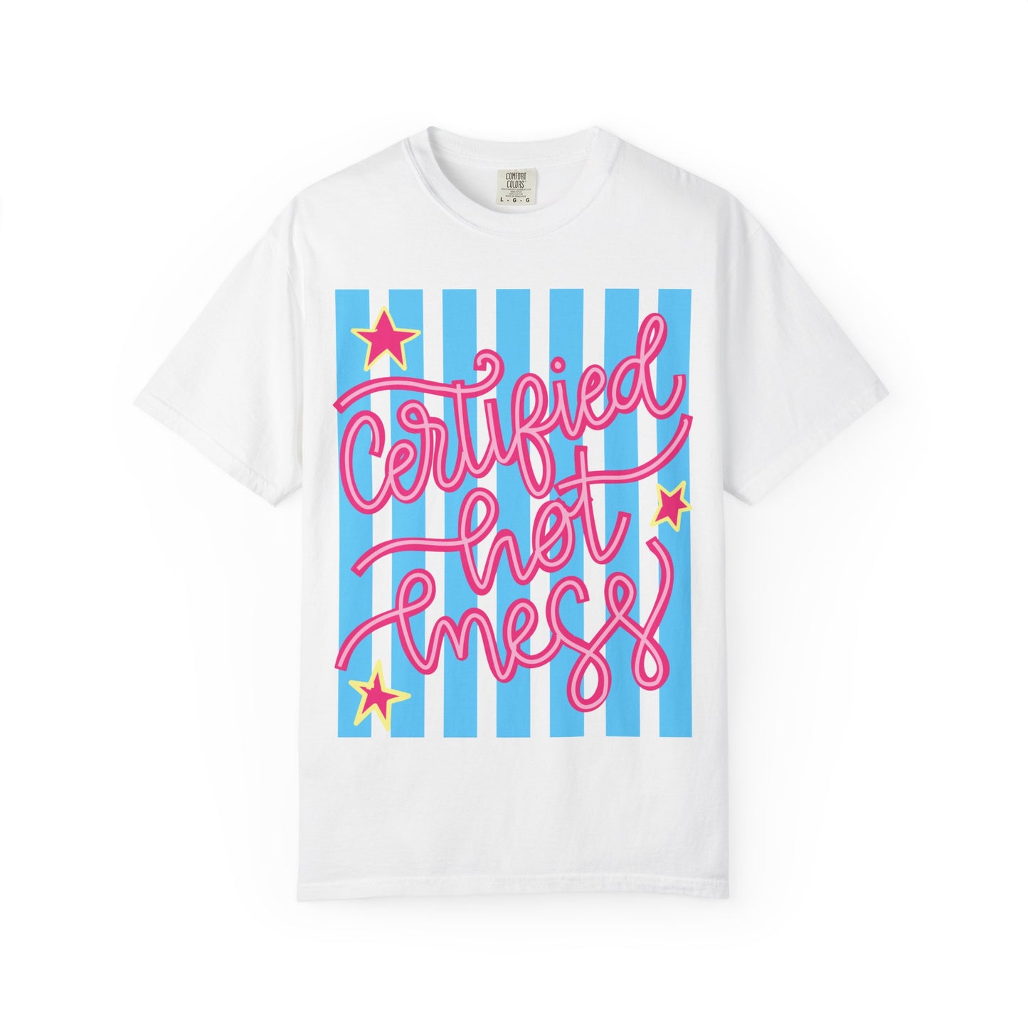 Certified Hot Mess T-Shirt — Playful Retro Script Graphic Tee