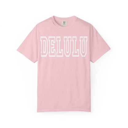 DELULU collegiate text T-Shirt | Womens T-shirt | Mens T-Shirt | Unisex Shirt | Gift
