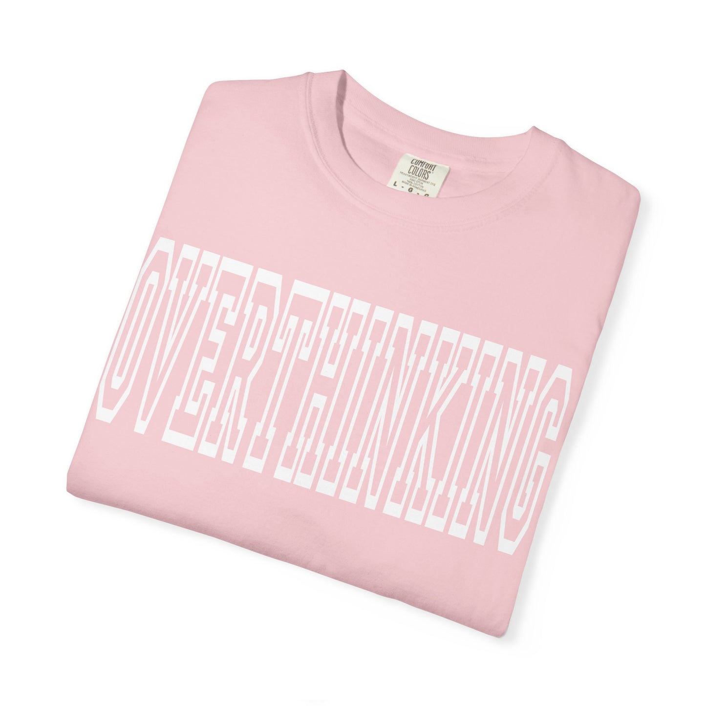Overthinking Retro Outline Typography T-Shirt | Garment-Dyed Vintage Tee