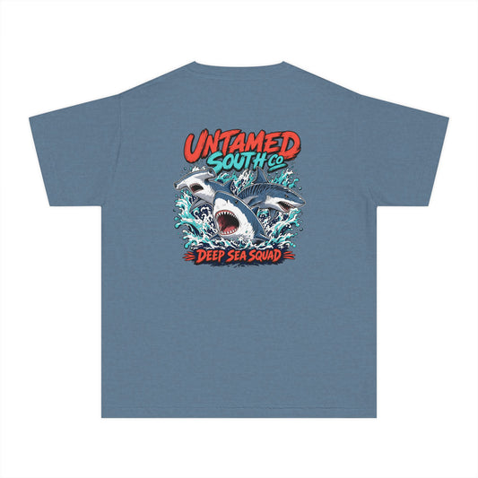 Youth Shark Graphic Tee – "Untamed South Co. Deep Sea Squad"