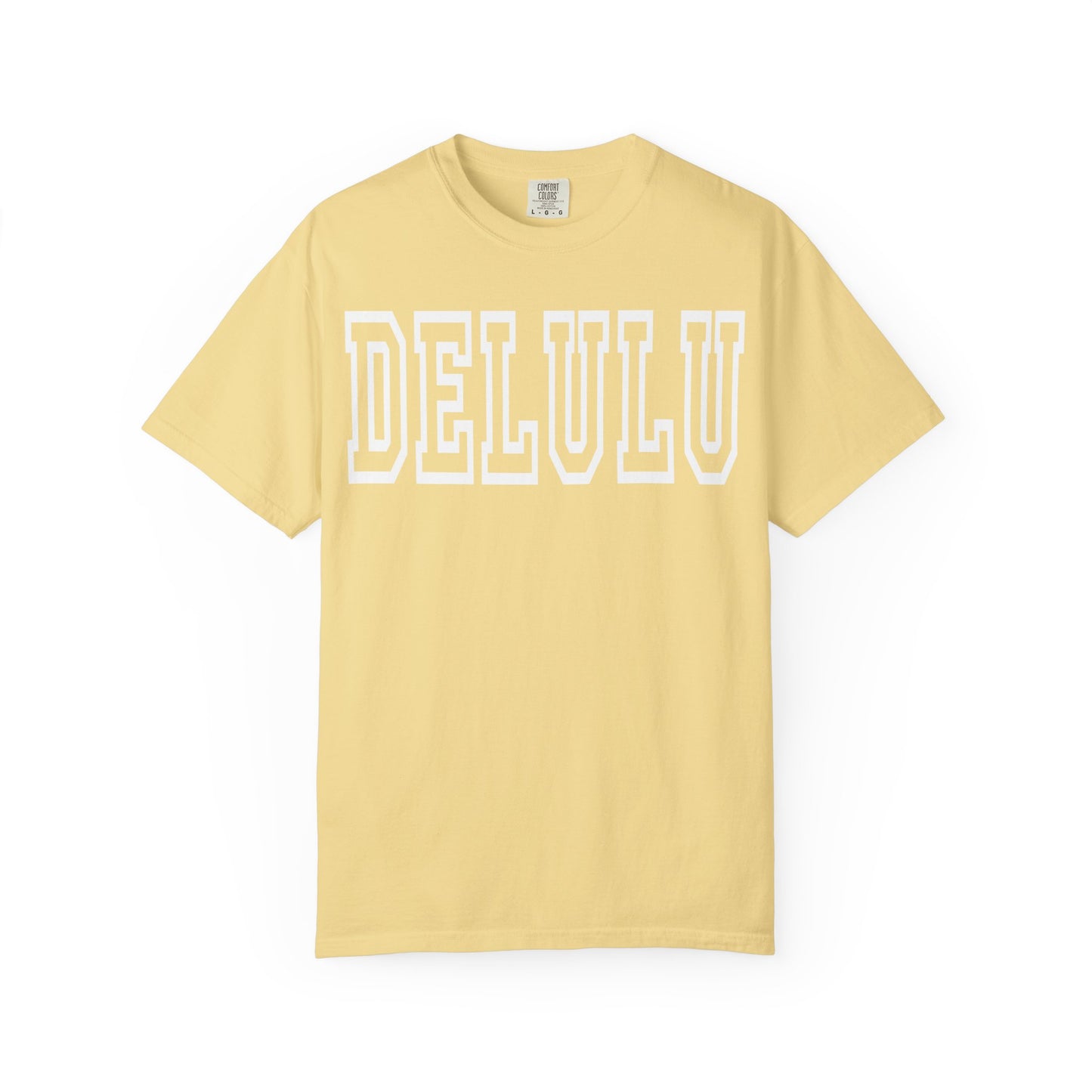 DELULU collegiate text T-Shirt | Womens T-shirt | Mens T-Shirt | Unisex Shirt | Gift
