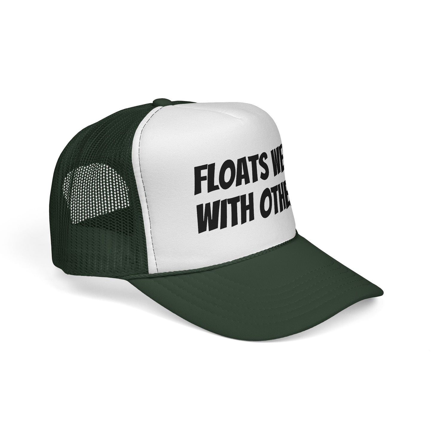 Floats Well With Others Trucker Cap | Funny Boating Hat, Lake Life Mesh Cap