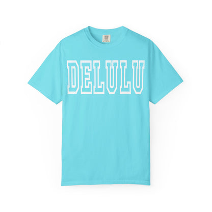 DELULU collegiate text T-Shirt | Womens T-shirt | Mens T-Shirt | Unisex Shirt | Gift