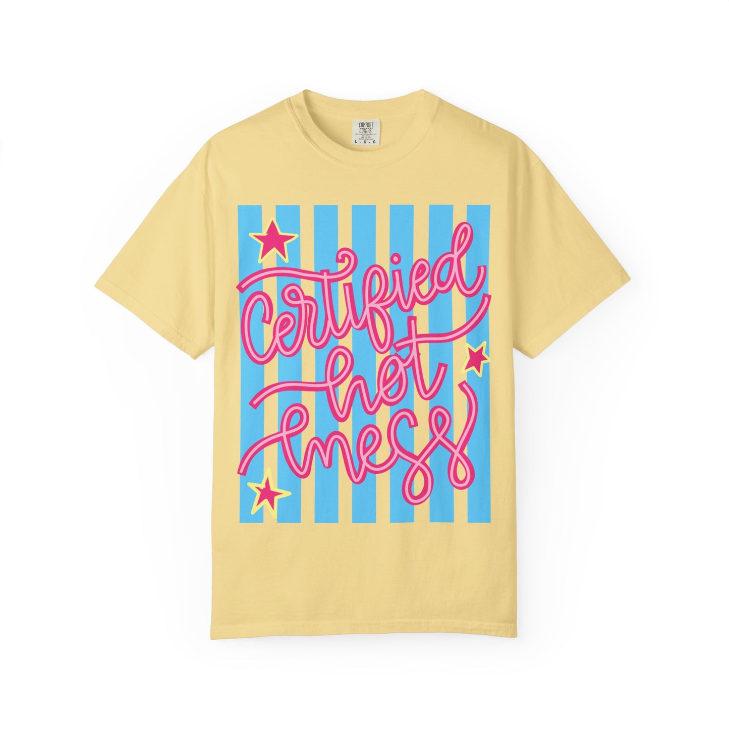 Certified Hot Mess T-Shirt — Playful Retro Script Graphic Tee