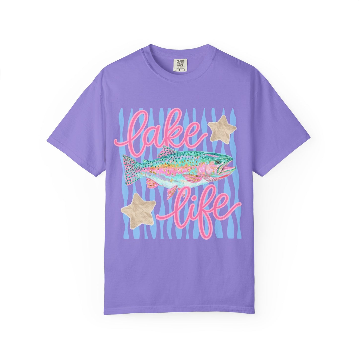 Lake Life T-Shirt — Colorful Trout & Starfish Graphic Tee