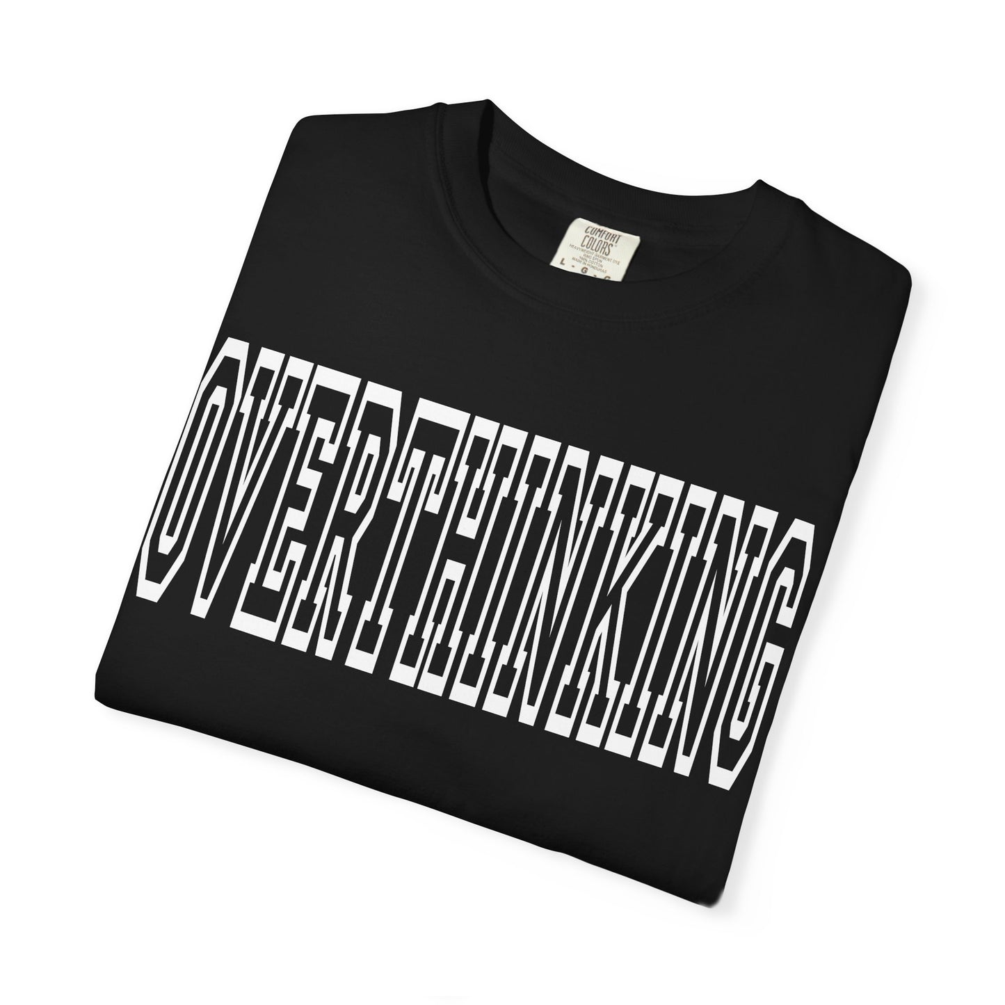 Overthinking Retro Outline Typography T-Shirt | Garment-Dyed Vintage Tee