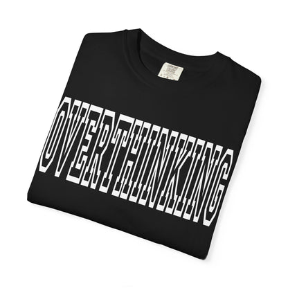 Overthinking Retro Outline Typography T-Shirt | Garment-Dyed Vintage Tee
