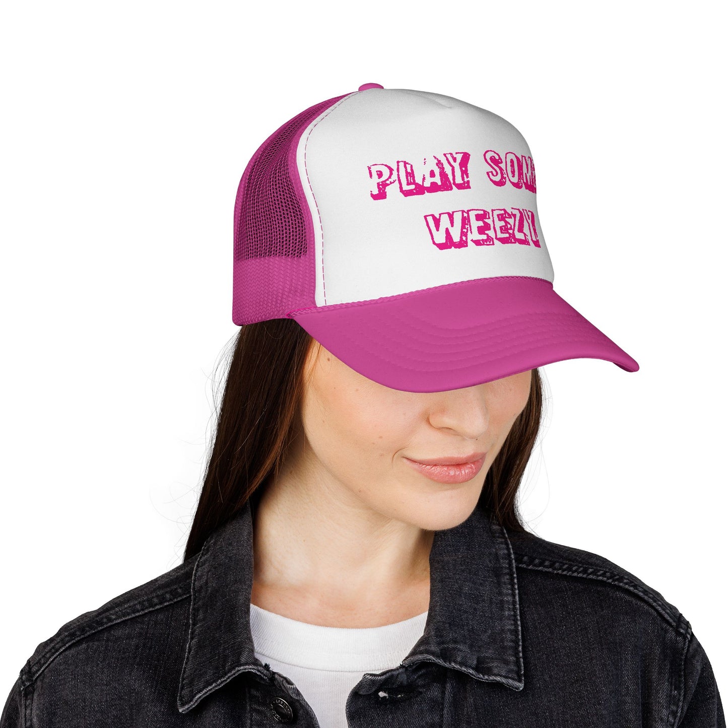 Play Some Weezy Trucker Cap | Pink Mesh Foam Front