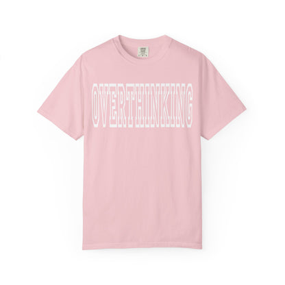 Overthinking Retro Outline Typography T-Shirt | Garment-Dyed Vintage Tee