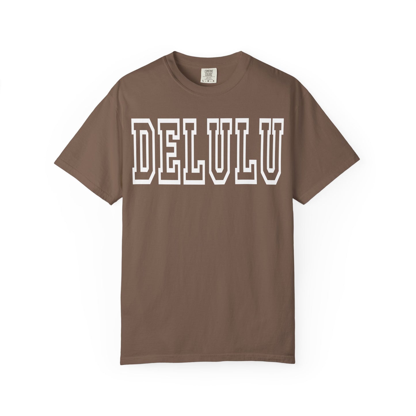 DELULU collegiate text T-Shirt | Womens T-shirt | Mens T-Shirt | Unisex Shirt | Gift