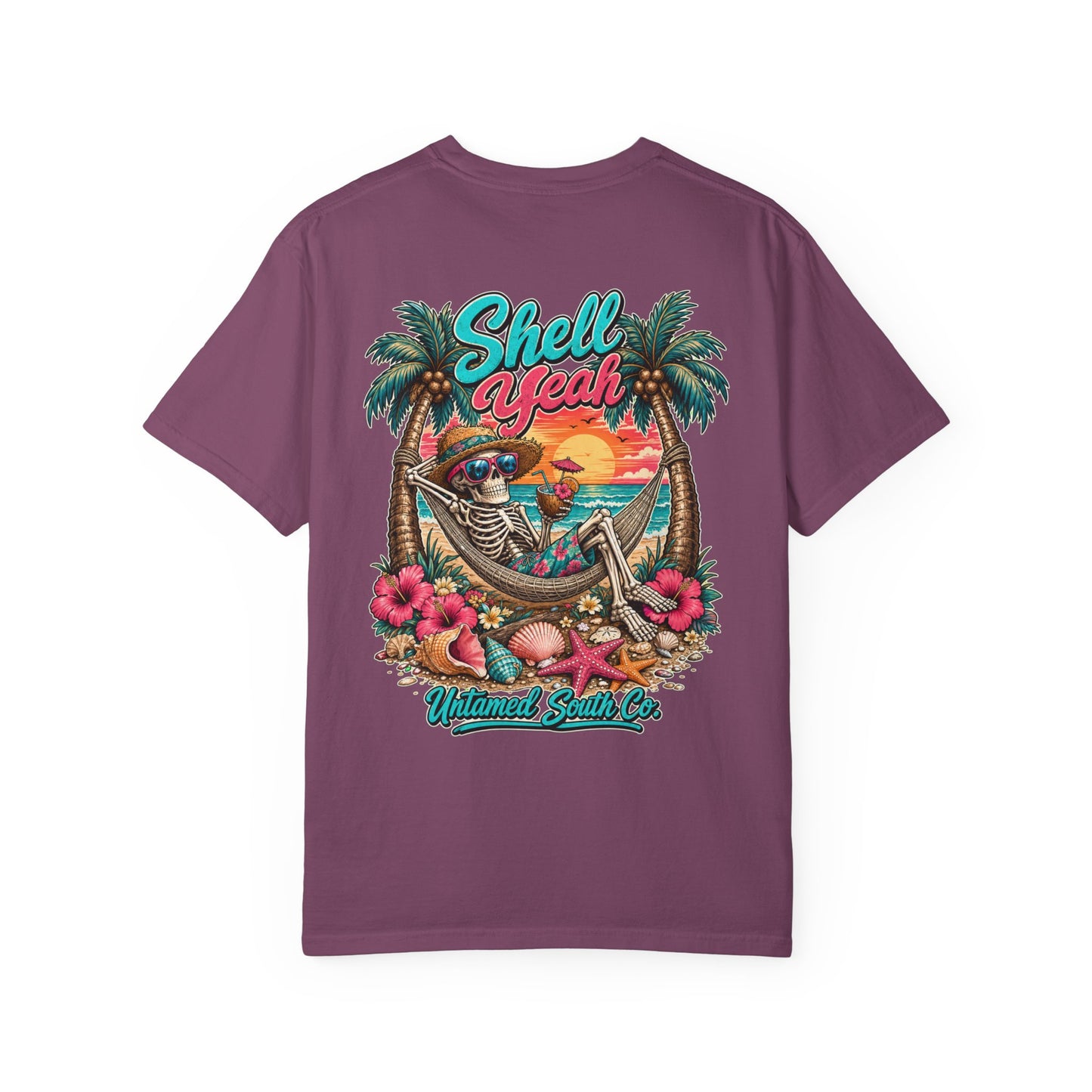 Shell Yeah! Tropical Skeleton Beach Graphic Tee