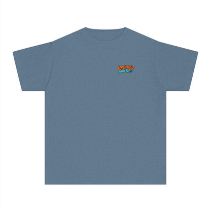 Youth Tee — "Untamed South Co. Wave Rider" Surf Turtle Graphic Kids T-Shirt
