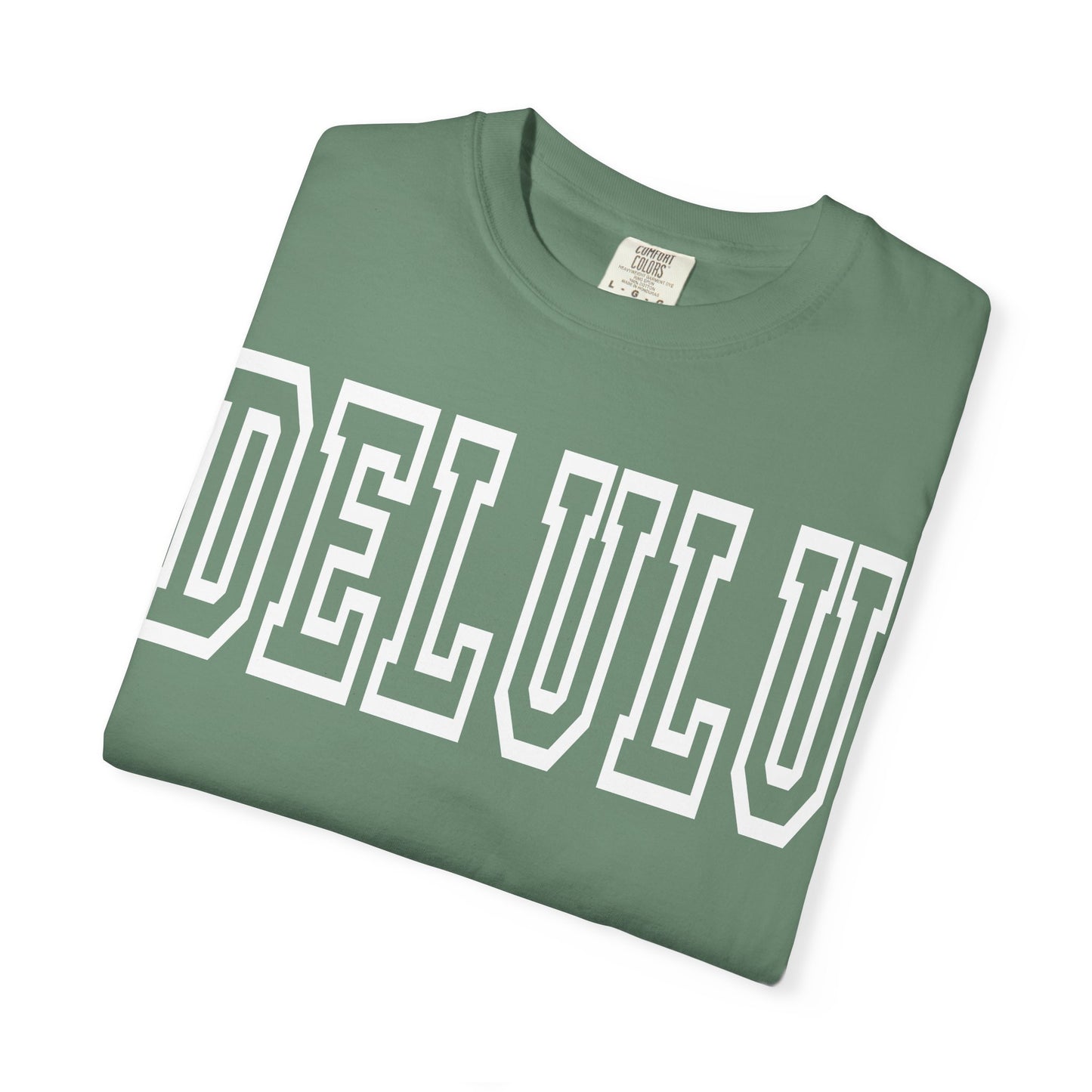 DELULU collegiate text T-Shirt | Womens T-shirt | Mens T-Shirt | Unisex Shirt | Gift