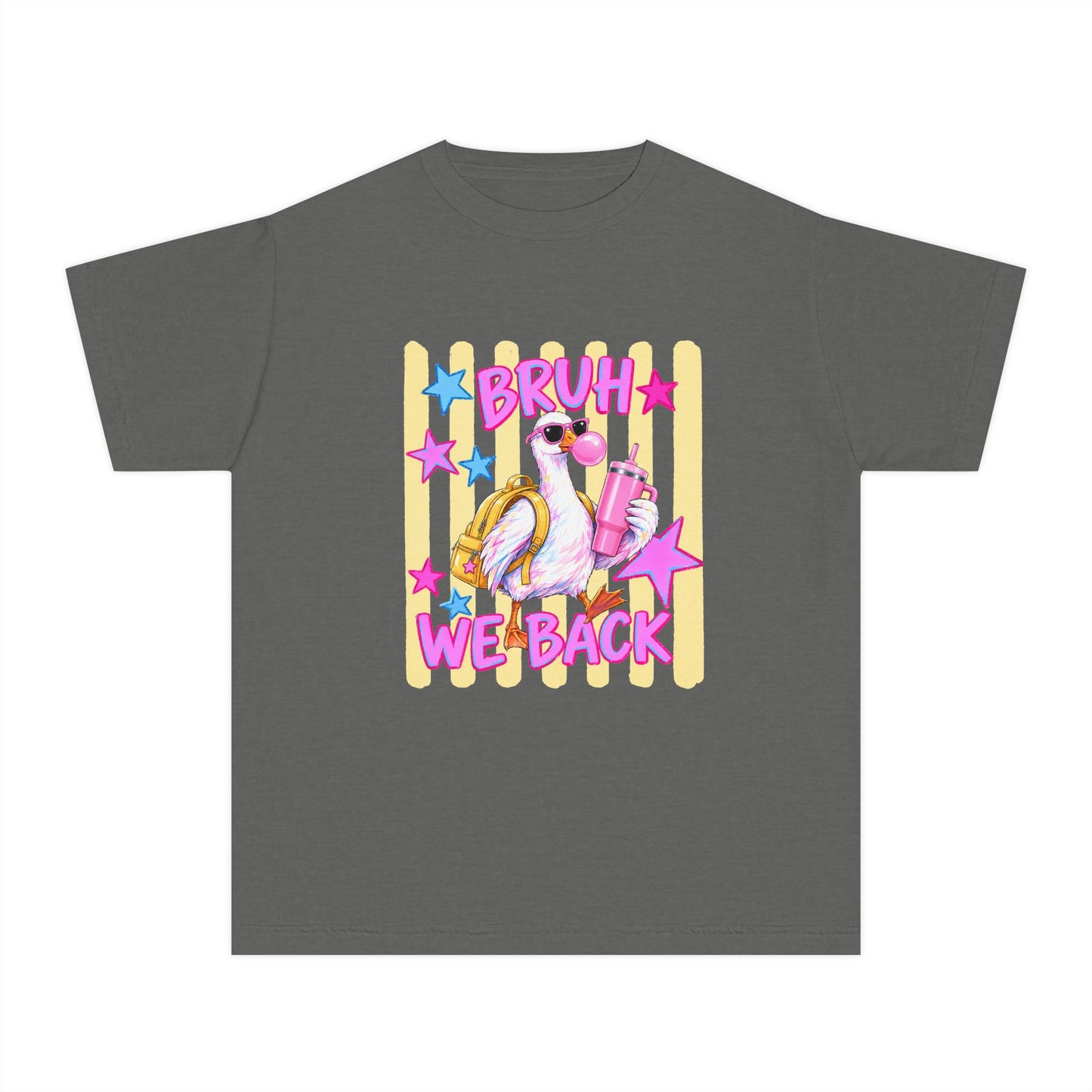 Youth Tee — 'Bruh We Back' Retro Pelican Graphic T‑Shirt