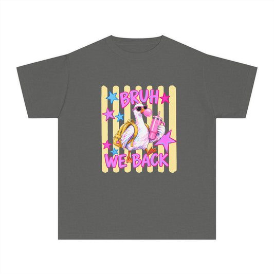 Youth Tee — 'Bruh We Back' Retro Pelican Graphic T‑Shirt