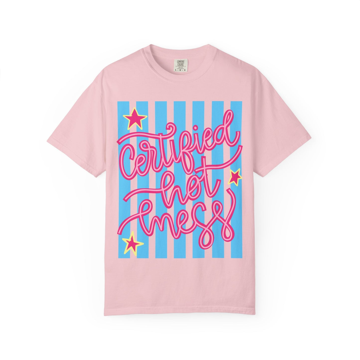 Certified Hot Mess T-Shirt — Playful Retro Script Graphic Tee
