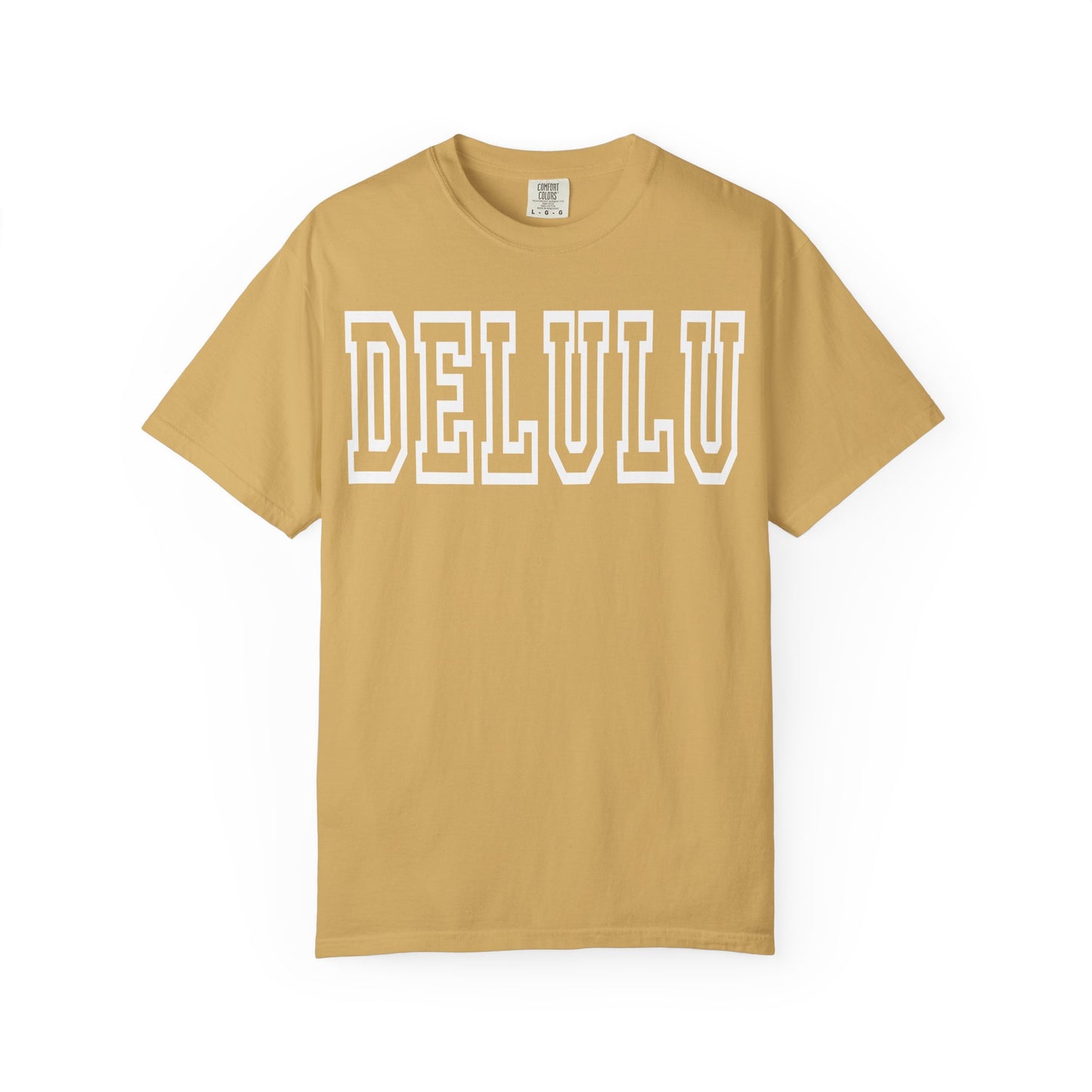 DELULU collegiate text T-Shirt | Womens T-shirt | Mens T-Shirt | Unisex Shirt | Gift