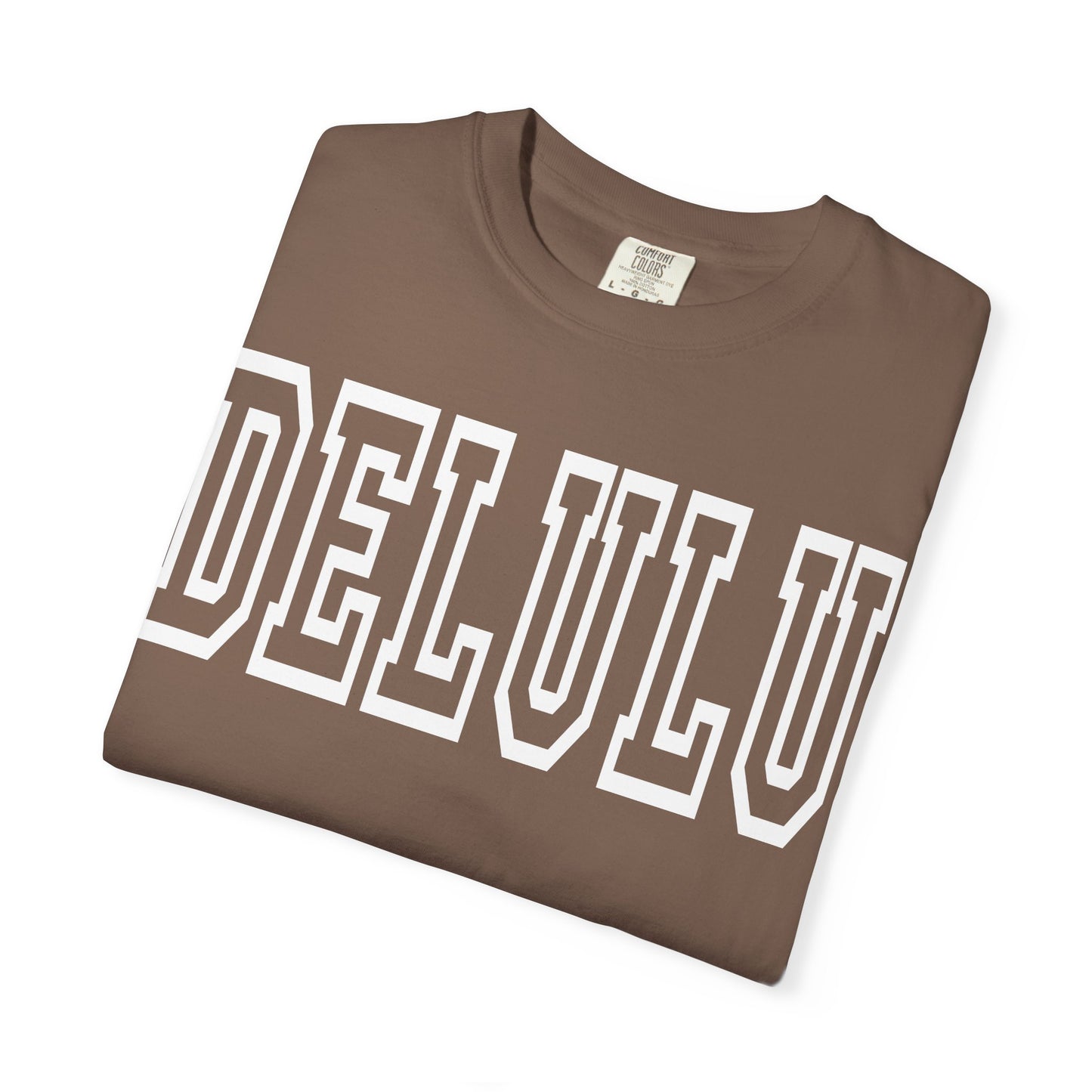 DELULU collegiate text T-Shirt | Womens T-shirt | Mens T-Shirt | Unisex Shirt | Gift