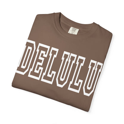 DELULU collegiate text T-Shirt | Womens T-shirt | Mens T-Shirt | Unisex Shirt | Gift