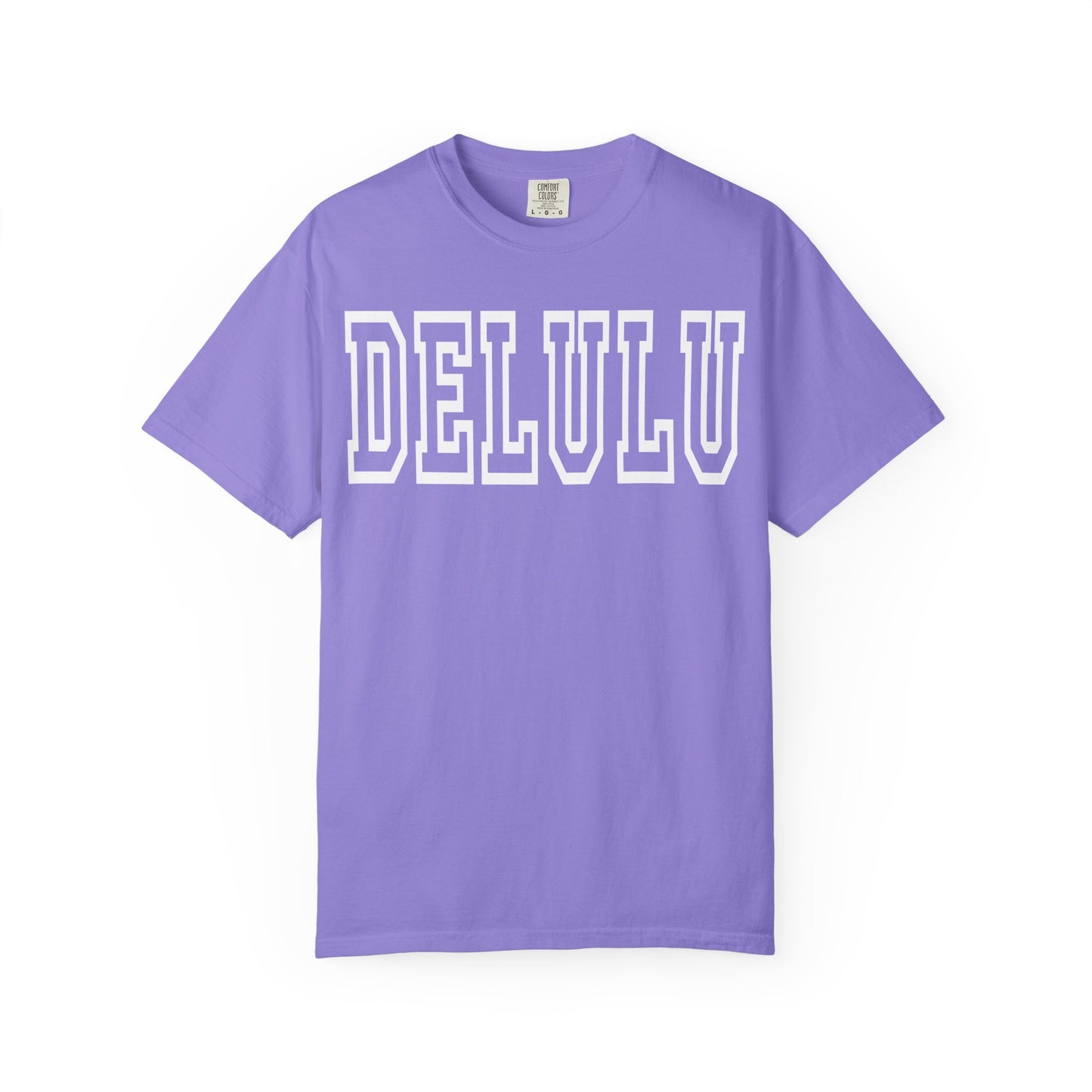 DELULU collegiate text T-Shirt | Womens T-shirt | Mens T-Shirt | Unisex Shirt | Gift