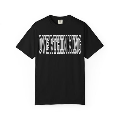 Overthinking Retro Outline Typography T-Shirt | Garment-Dyed Vintage Tee