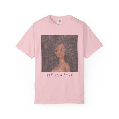 T-Shirt — 'Y'all Need Jesus' Vintage Portrait Graphic Tee