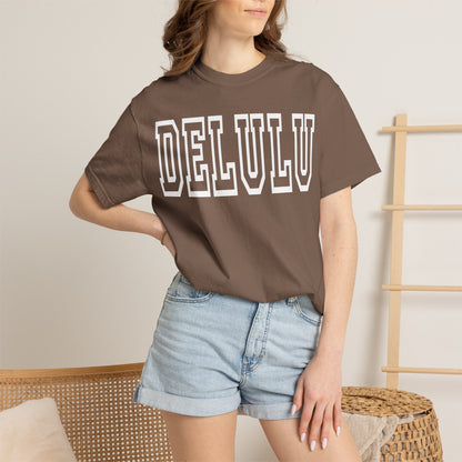 DELULU collegiate text T-Shirt | Womens T-shirt | Mens T-Shirt | Unisex Shirt | Gift