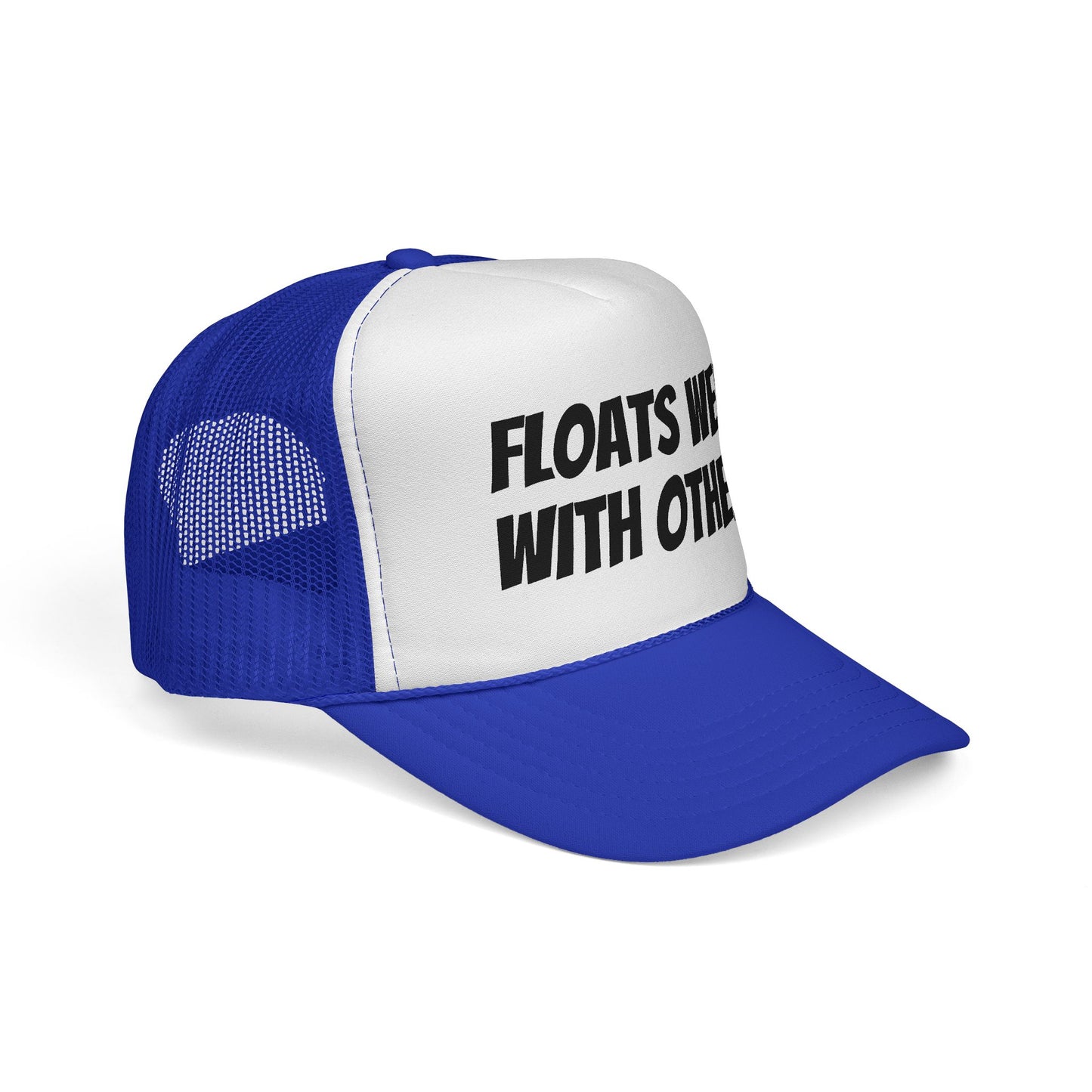 Floats Well With Others Trucker Cap | Funny Boating Hat, Lake Life Mesh Cap