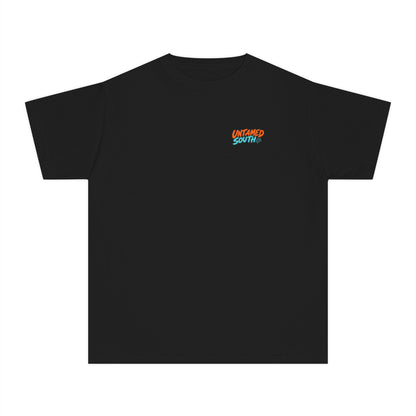 Youth Tee — "Untamed South Co. Wave Rider" Surf Turtle Graphic Kids T-Shirt