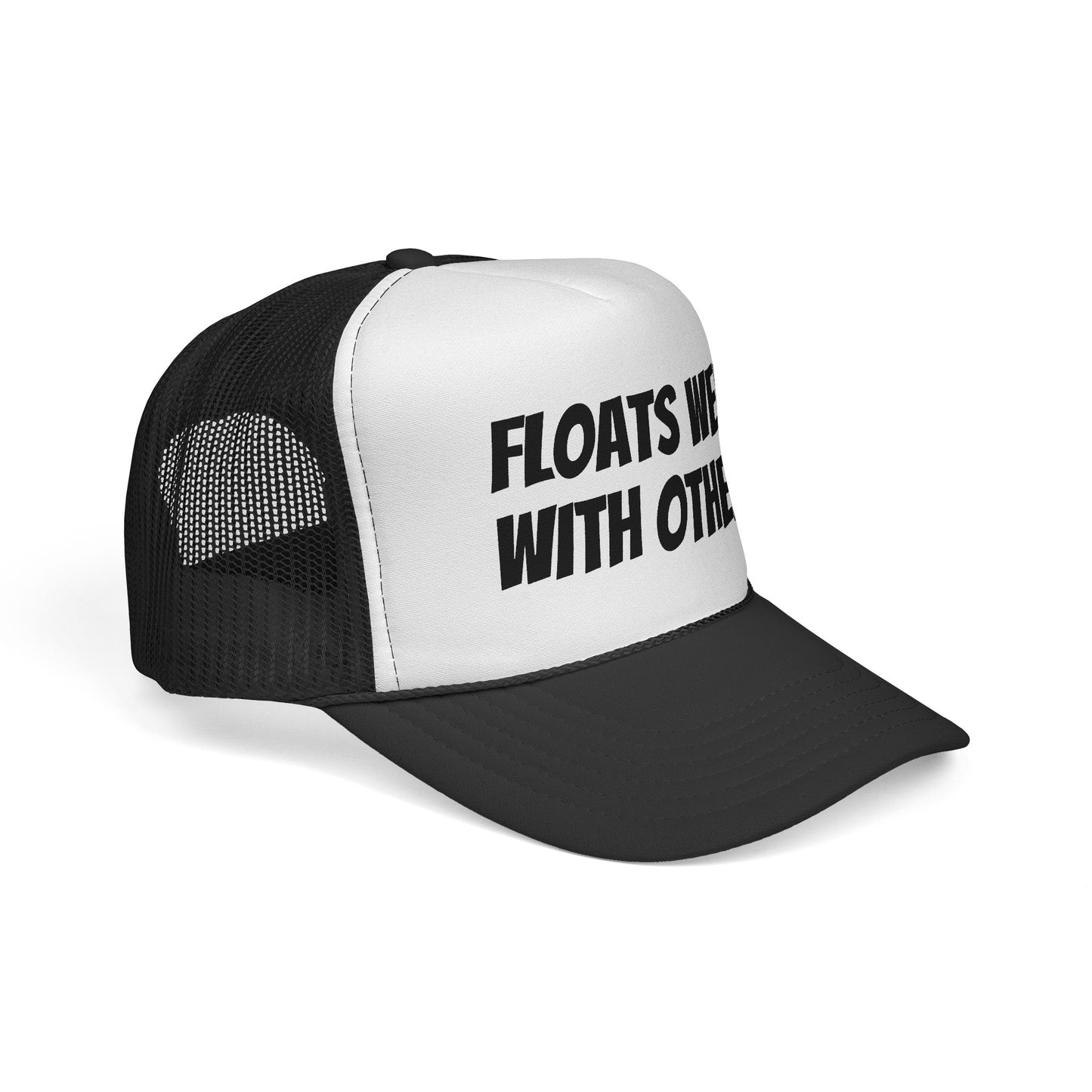 Floats Well With Others Trucker Cap | Funny Boating Hat, Lake Life Mesh Cap