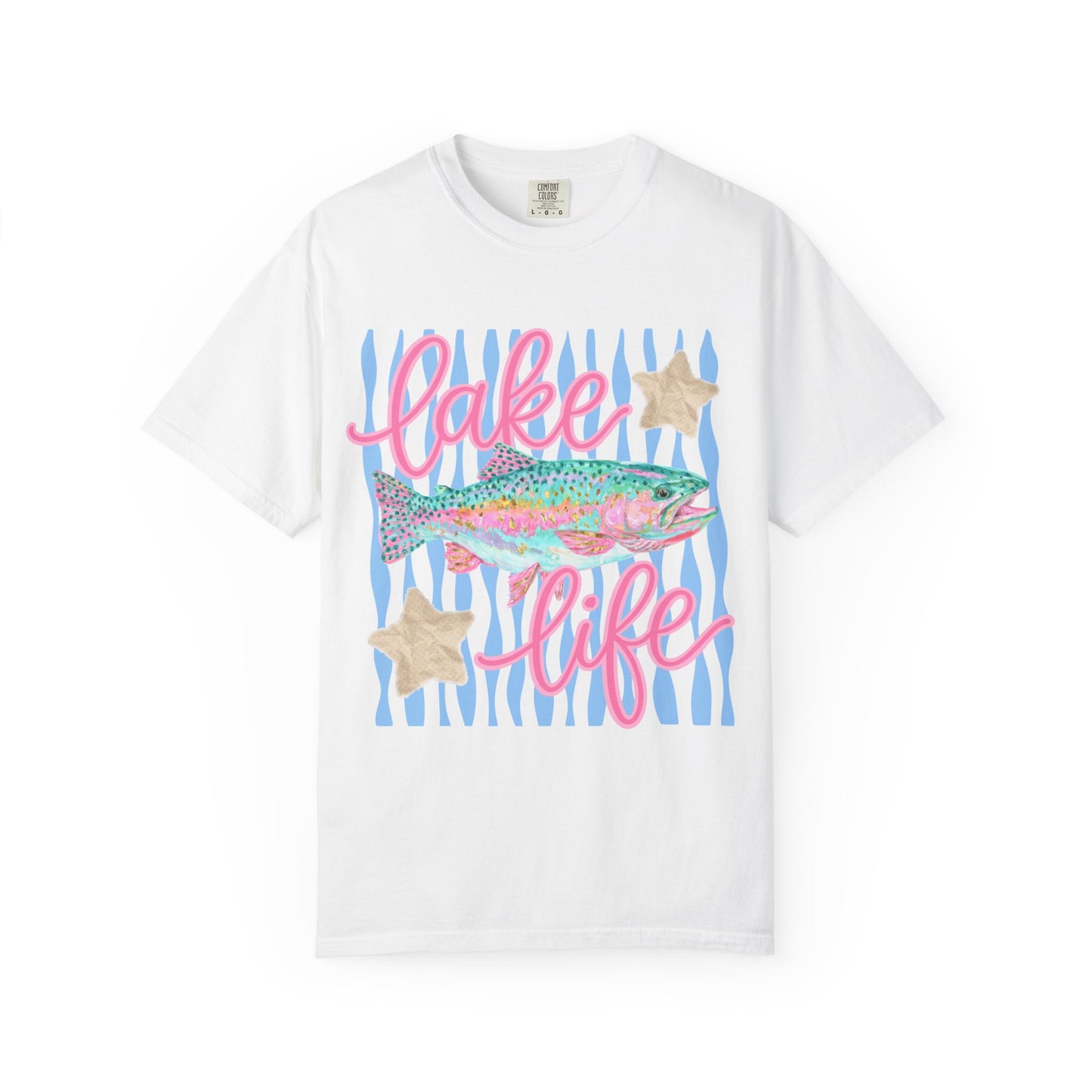 Lake Life T-Shirt — Colorful Trout & Starfish Graphic Tee