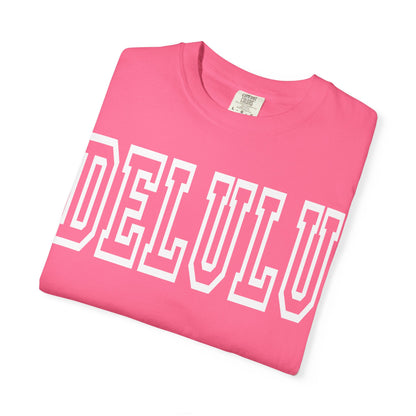DELULU collegiate text T-Shirt | Womens T-shirt | Mens T-Shirt | Unisex Shirt | Gift