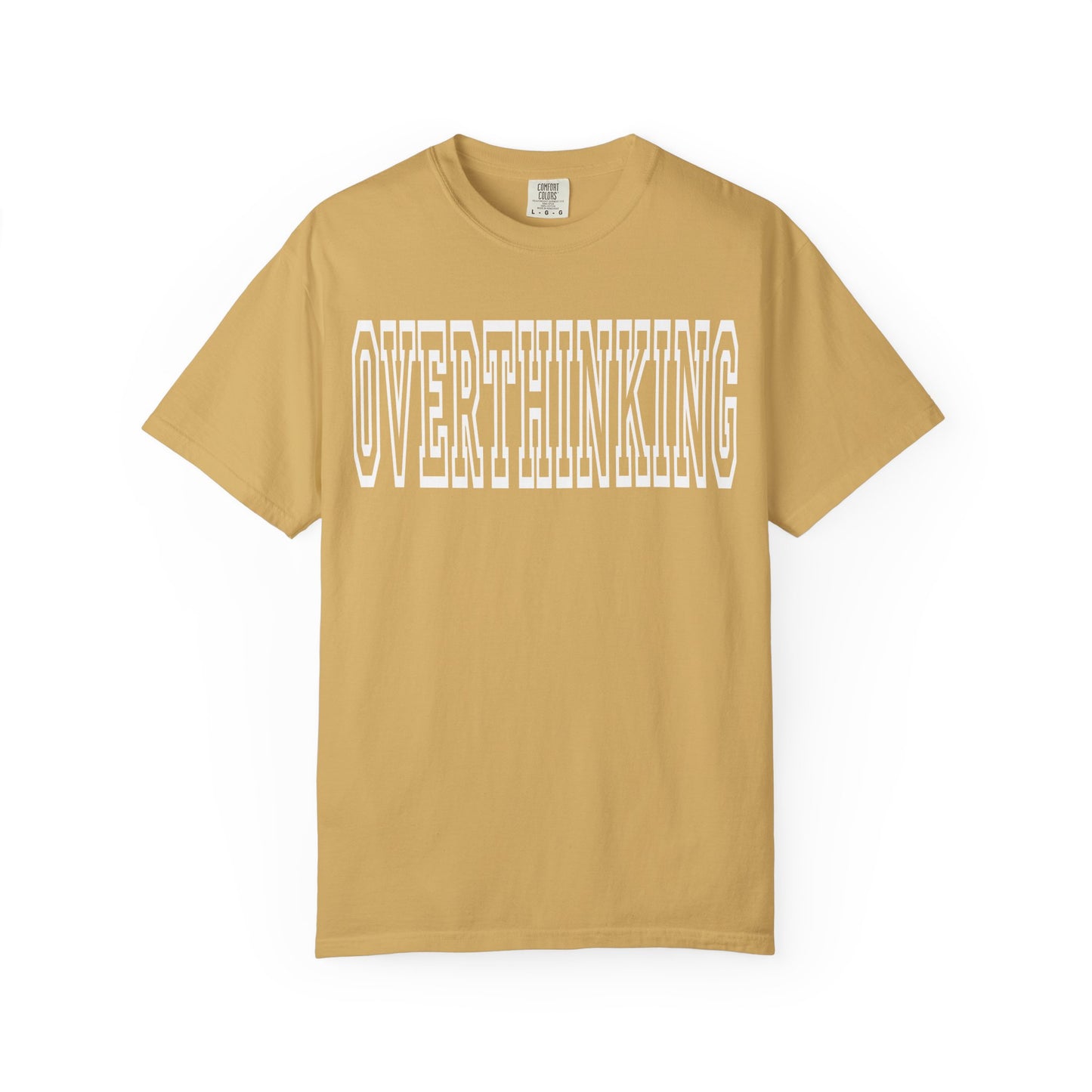 Overthinking Retro Outline Typography T-Shirt | Garment-Dyed Vintage Tee