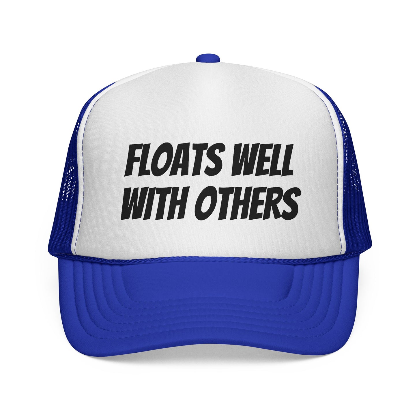 Floats Well With Others Trucker Cap | Funny Boating Hat, Lake Life Mesh Cap