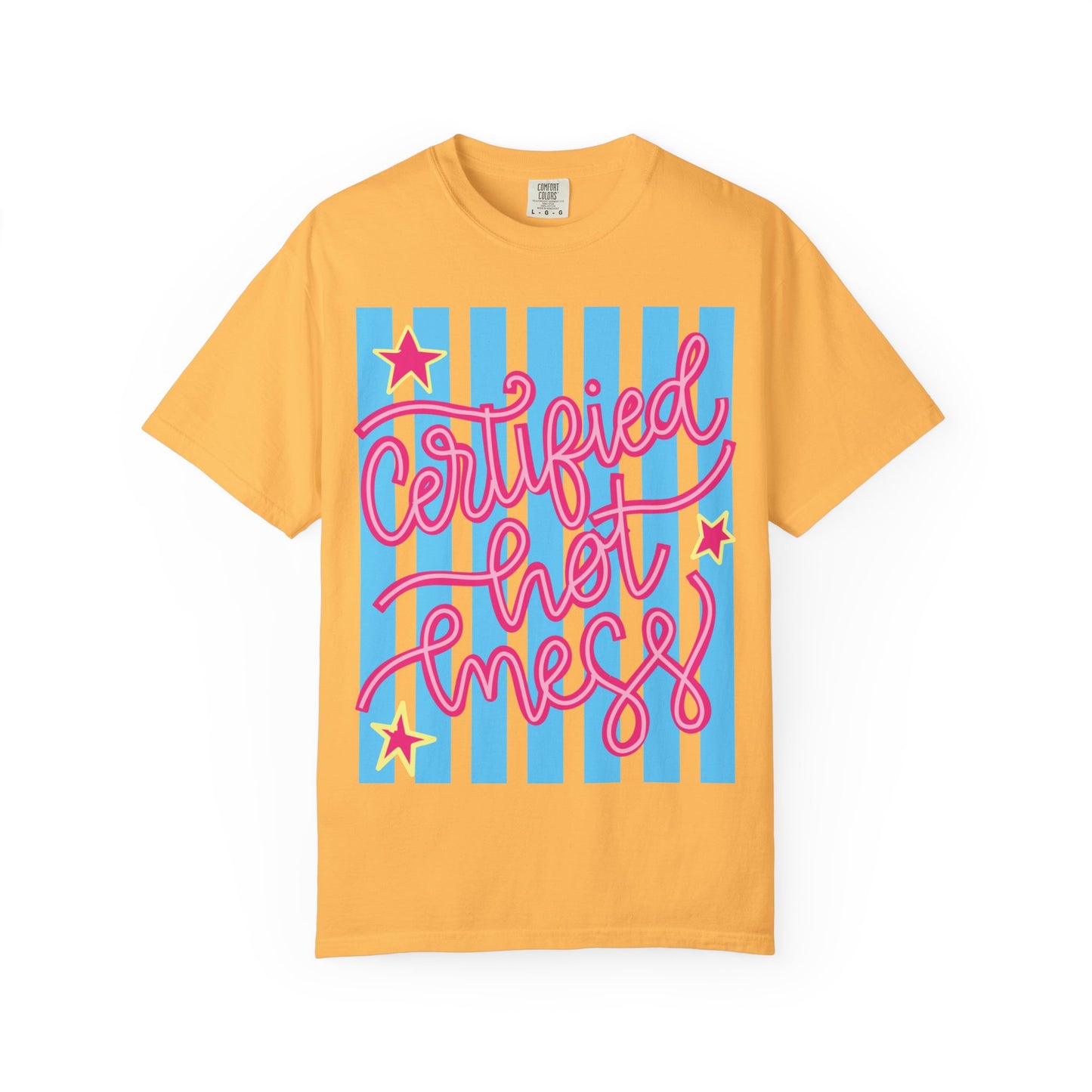 Certified Hot Mess T-Shirt — Playful Retro Script Graphic Tee
