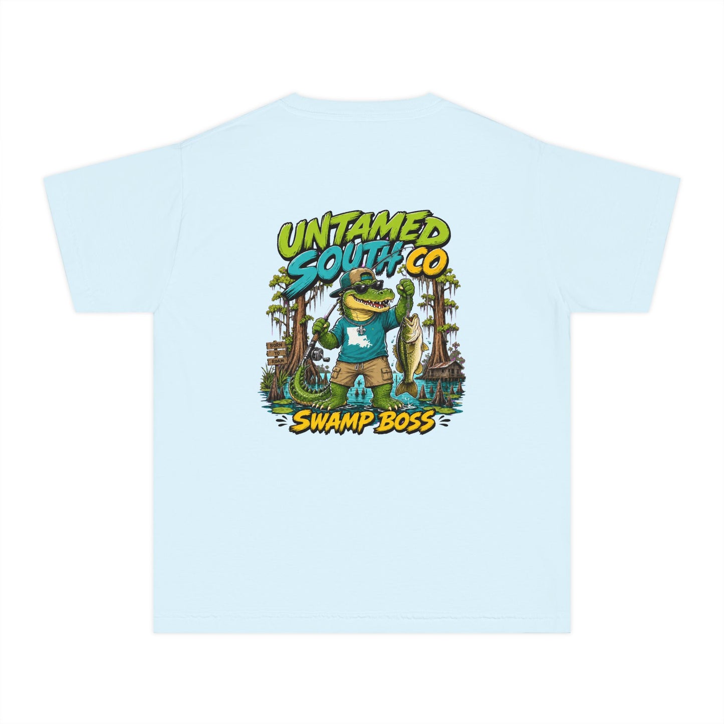 Untamed South Swamp Boss' Gator Graphic Shirt- Youth Tee