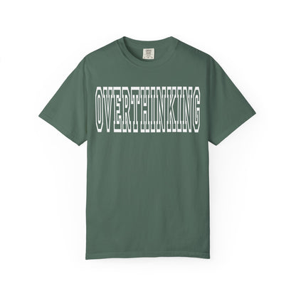 Overthinking Retro Outline Typography T-Shirt | Garment-Dyed Vintage Tee