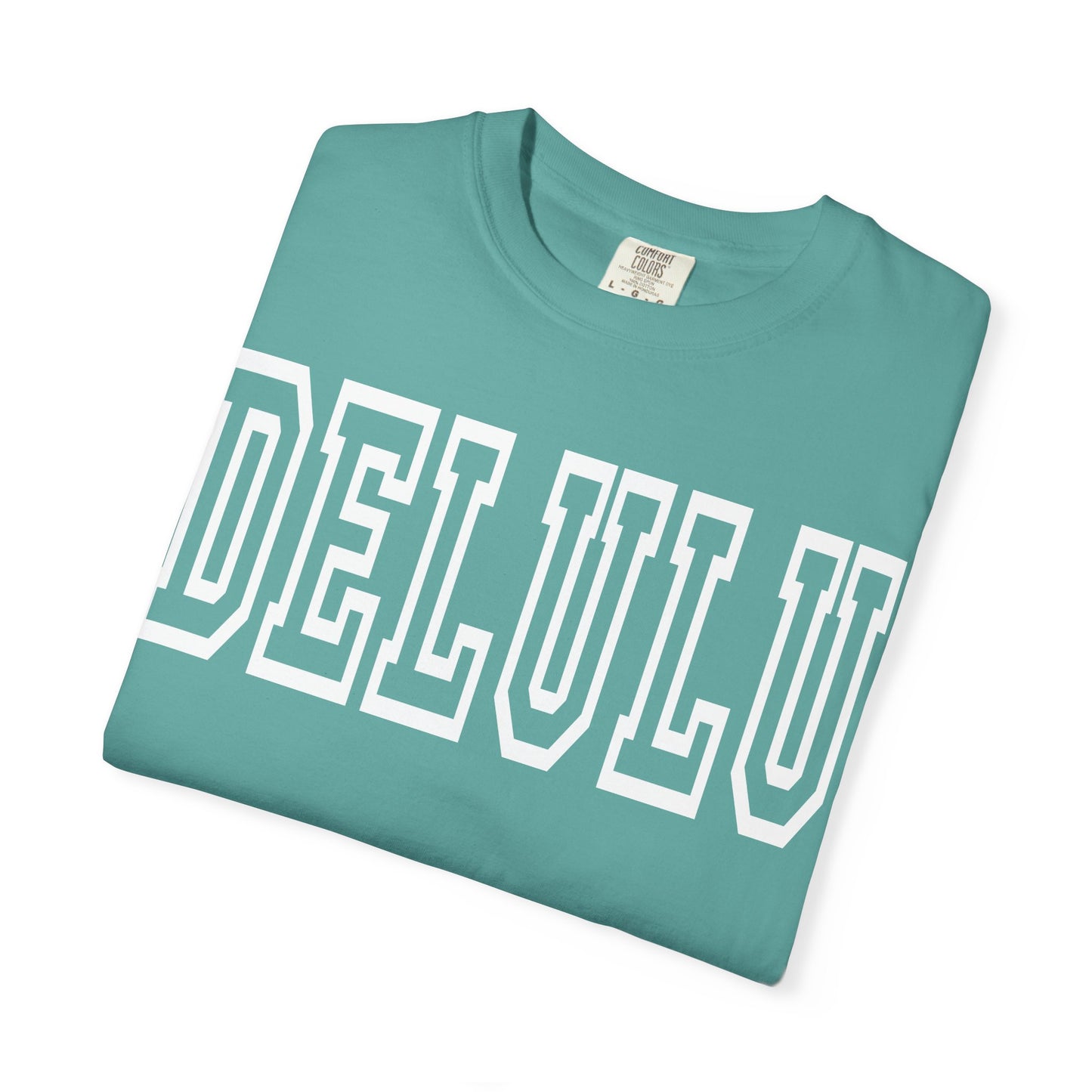 DELULU collegiate text T-Shirt | Womens T-shirt | Mens T-Shirt | Unisex Shirt | Gift