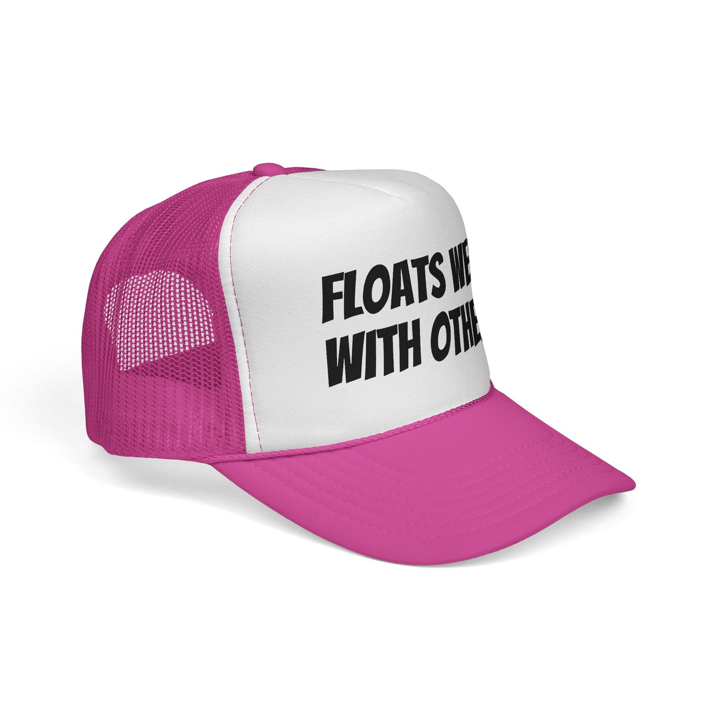 Floats Well With Others Trucker Cap | Funny Boating Hat, Lake Life Mesh Cap